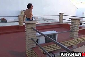 Check out this voyeur video of a mature brunette sunbathing.