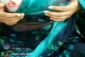 tamil brahmin wife notygeetha shows her nipple on instagram live