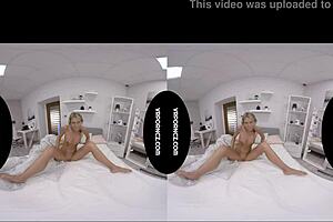 vr experience with a large dildo in a tight space