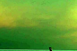 Pink sky and white salt under a stunning view.