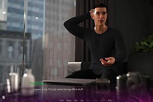 Chaos au bureau avec gros cul qui baise mon copain dans un jeu 3D !