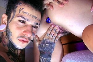 fucking stepmom with buttplug, cum on feet