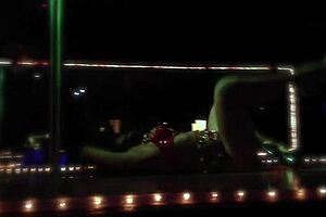 Latina amateur couple dances intimately