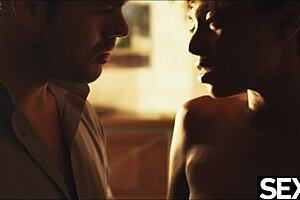 A sexy black model fucks energetically