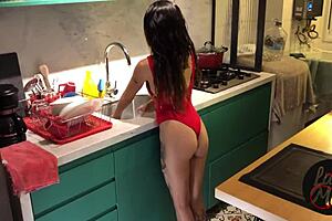 Join the party at my place tonight, Lina Nakamura’s hot brunette ass is waiting!