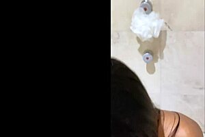 Beautiful Busty Latina Milf Rose Monroe Gives Amazing Head To Johnny Love In Shower.