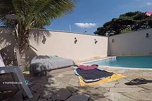 I love her letting delivery guy touch breasts