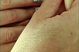 Watch this wife test her new dildo with her husband's help!