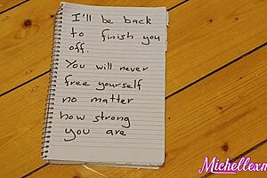 Muscle girl struggles in bondage