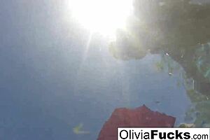Olivia Masturbates Nude in Pool!