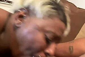 who can resist this special ebony milf's sloppy sucking skills?