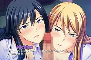 Mommy sensei horny homework ep3 threesome blowjob