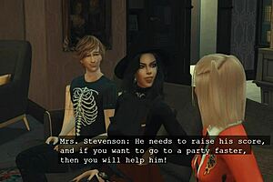 In Sims 4, mommy milf gets rejuvenated with sperm on halloween.