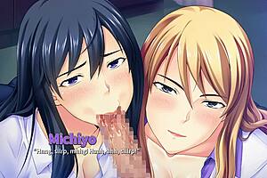 Mommy sensei horny homework ep3 threesome blowjob