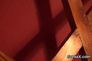 cheating british mature lady sonia shows off her huge tits in tight lingerie for fetish fun