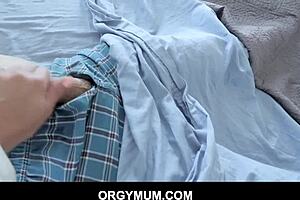 busty blondie milf step mom reaches orgasm for step son pov