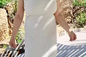 Busty Milf Mariaold Flashing Pussy with Dirty Talk Close-Up