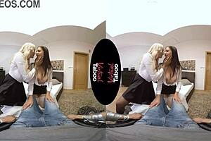 Watch these blondes grope shaved pussies! 😏