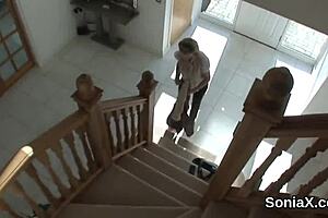 Cheating milf Lady Sonia shows off massive boobs! 😲