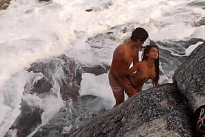 Paragliding Instructor Catches Him Drilling Her Tight Latina Ass on Magic Island