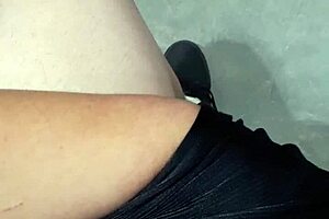 guy flashes at laundry mat to mature lady who looks