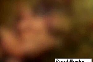 Busty Blonde Sarah Jessie Fingers Her Tight Pussy Solo Session