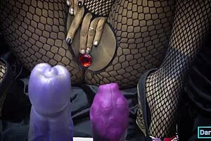 The Kinky Queen Dark Dea Enjoys a Hot Creampie