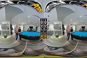 Playing virtual billiards with hot Latina milf Caitlin Bell is so fun