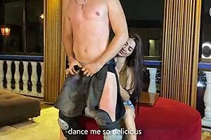 Hot Latina Silvana Lee calls stripper for a horny show