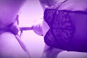 Violet Love Secrets: Cum Dripping from Milf Mouth After Deep Blowjob 😍