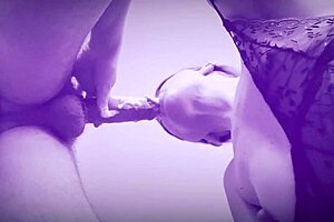 Violet Love Secrets: Cum Dripping from Milf Mouth After Deep Blowjob 😍