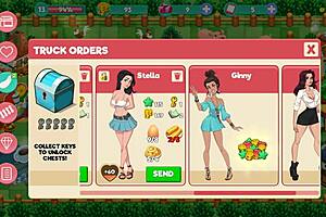 i love playing nutaku booty farm hentai game, part 12 with big tits and ass on the ranch.