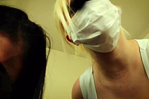 Pov Double Handjob by Alexis Rain and Fifi Foxx as Masked Dental Assistants with Gloves