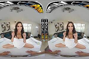 Busty brunette armani black gets sensual massage!