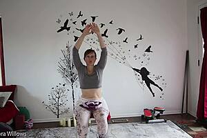 My cute wife teaches yoga with her big ass and small tits