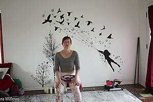 My cute wife teaches yoga with her big ass and small tits