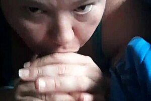 Mature BBW Sucks Monster Cock with Blonde and Brunette Assistance