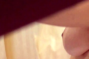 Girl with big tits washed in garage