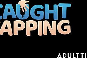 Nympho milf Lauren Phillips caught perv jerking off.