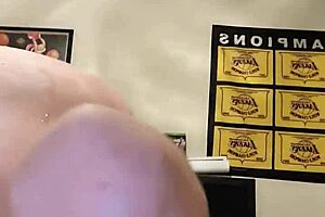 The husband makes his wife's pussy squirt all over his face during sexy sex