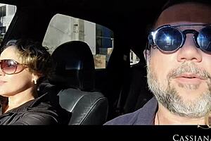 cassi and husband meet friend for threesome with blowjob and cumshot on beach