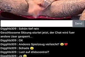 German big tits milf masturbates pussy on webcam.