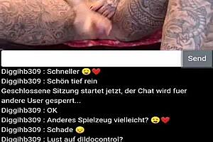 German big tits milf masturbates pussy on webcam.