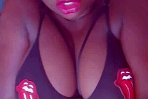 Ebony Mature Masturbating Without Limits In Lingerie!