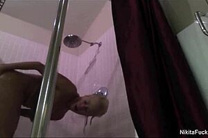 Nikita Von James Showers With Big Tits And Masturbation. What A Tease!