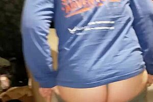 Pregnant redhead milf gets blue creampie, so hot!