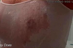 wife amazing shower wet shirt