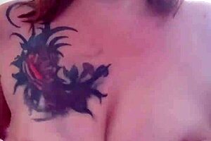 mature titties get lotioned up nicely.