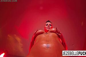 Jezebelle Bond in Spit Fetish with Slinky Slimey Substances