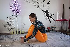 yoga lesson turned into hot wife showcase with big assets